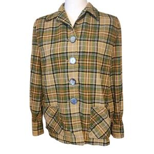 VTG 49ers Jacket 1950's Pendleton 100% Virgin Wool Size 12-SEE Missing 1 Button